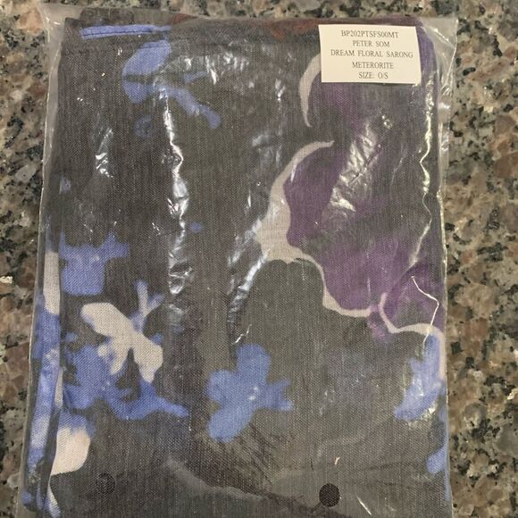 Peter Som Anthropologie Dream Floral Sarong Meteorite O/S New - Picture 4 of 5